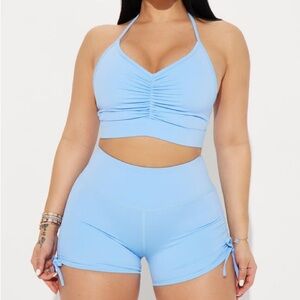 Fashion Nova Activewear 2 Piece Set - Baby Blue